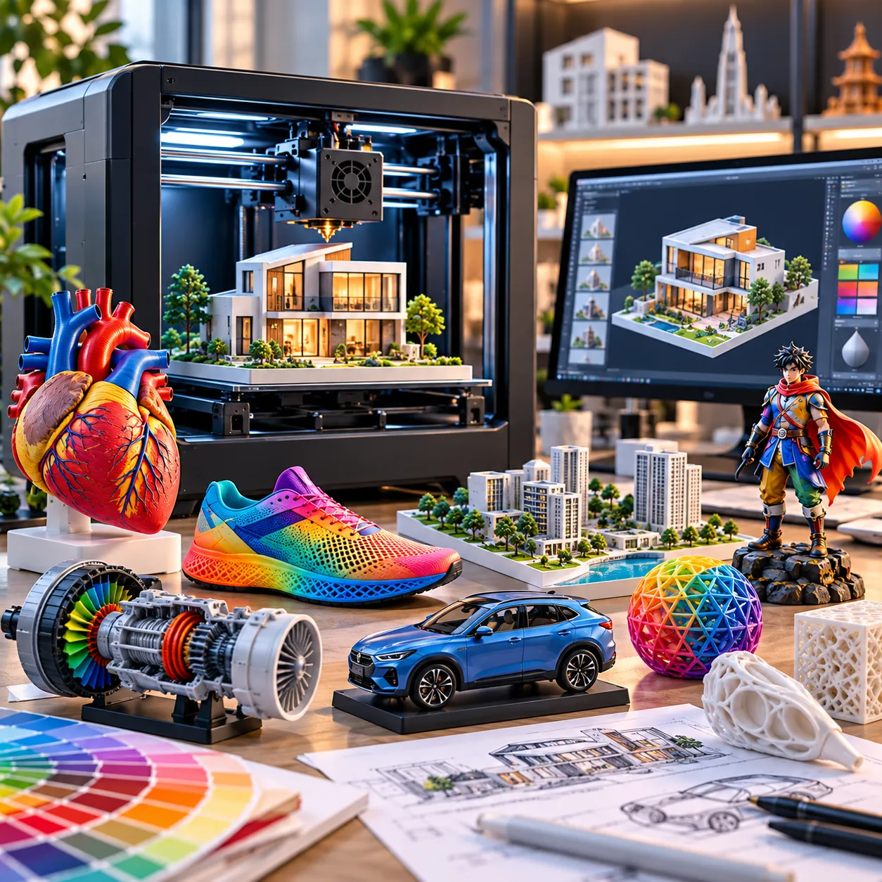 Full colour 3D printing for a presentation and concept model