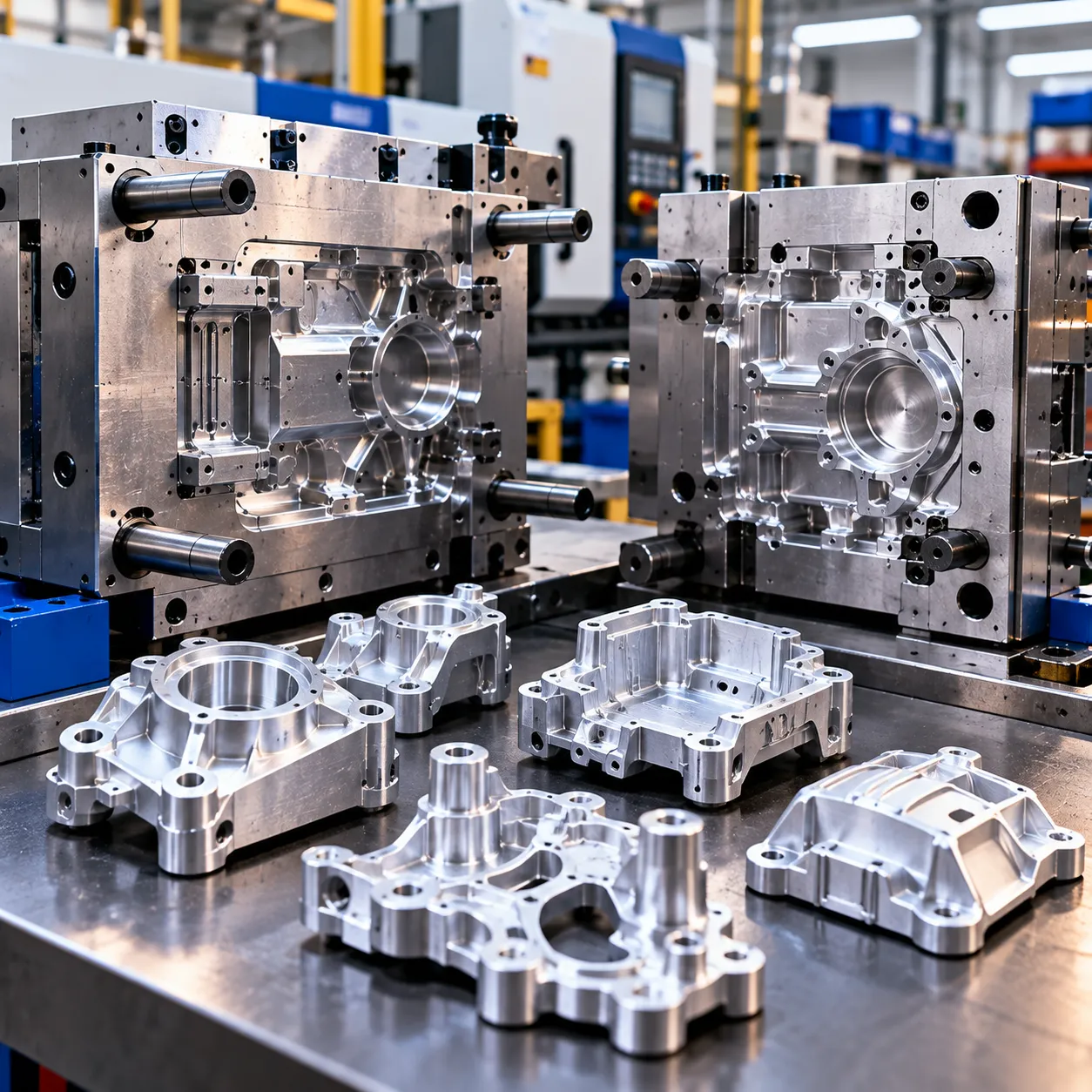 T1 sample parts straight off a new aluminium production tool